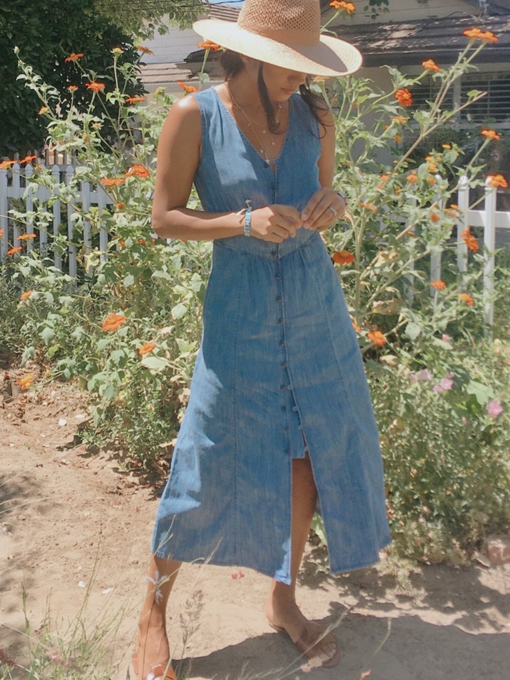 Madewell Blue soft Denim feel Dress size 2 like new